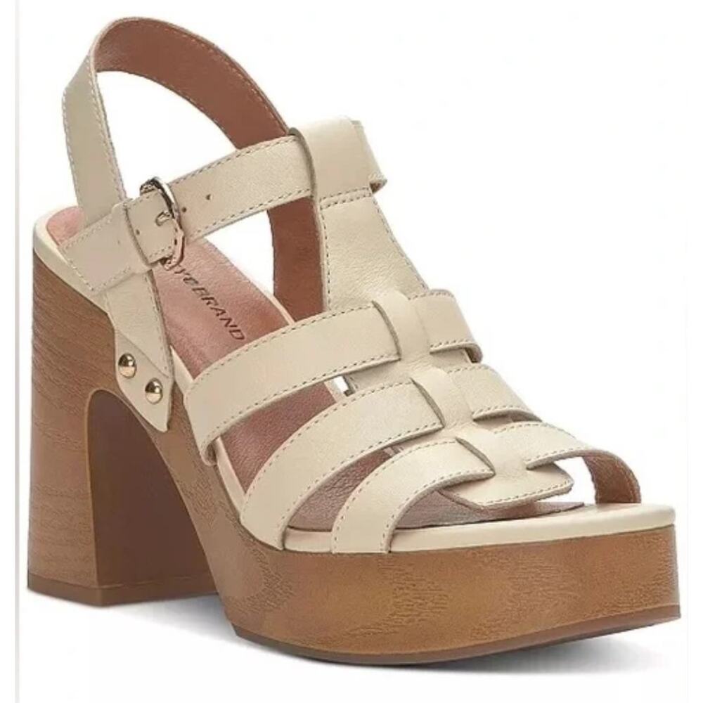 Lucky Brand Women's Imana Strappy Slingback Platform Dress Sandals - Size 8.5 - Picture 2 of 8